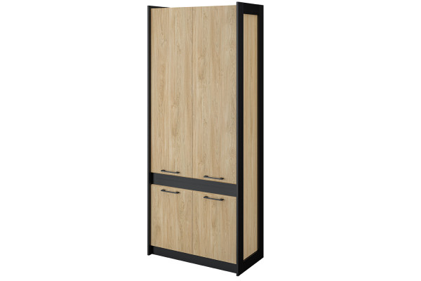 Шкаф для одежды МН-037-05 МС СТЕНЛИ (Дуб Прованс/Черный) Мебель-Неман