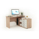 Стол Гарвард угловой 130х120 правый (Дуб сонома/белый)  фабрика Империал 