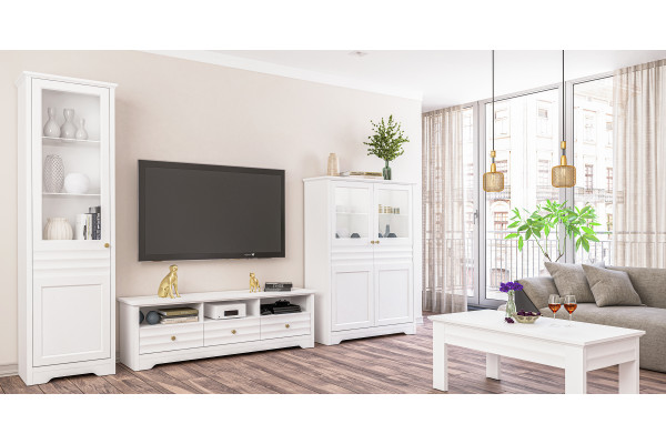 Гостиная МС Денвер (Белый матовый) Мебель-Неман