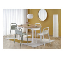 Стол обеденный HALMAR RINGO раскладной, дуб крафт/белый, 102-142/102/76