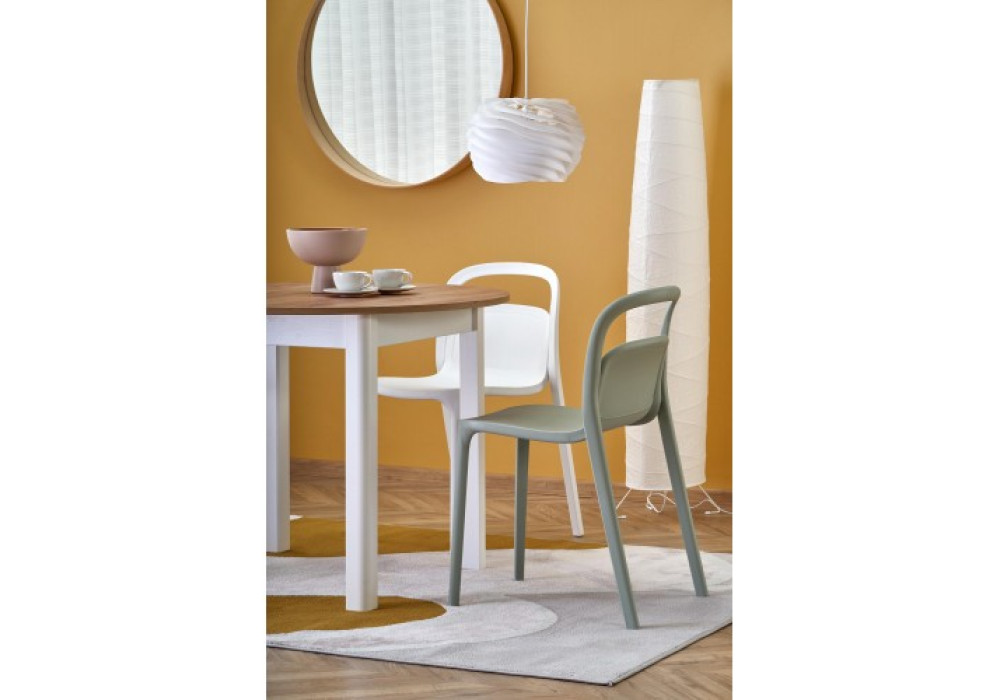 Стол обеденный HALMAR RINGO раскладной, дуб крафт/белый, 102-142/102/76