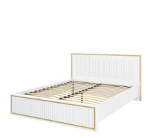 Кровать МН-042-18-180 МС ЛЮКСОР (Белый глянец/белый) Мебель-Неман