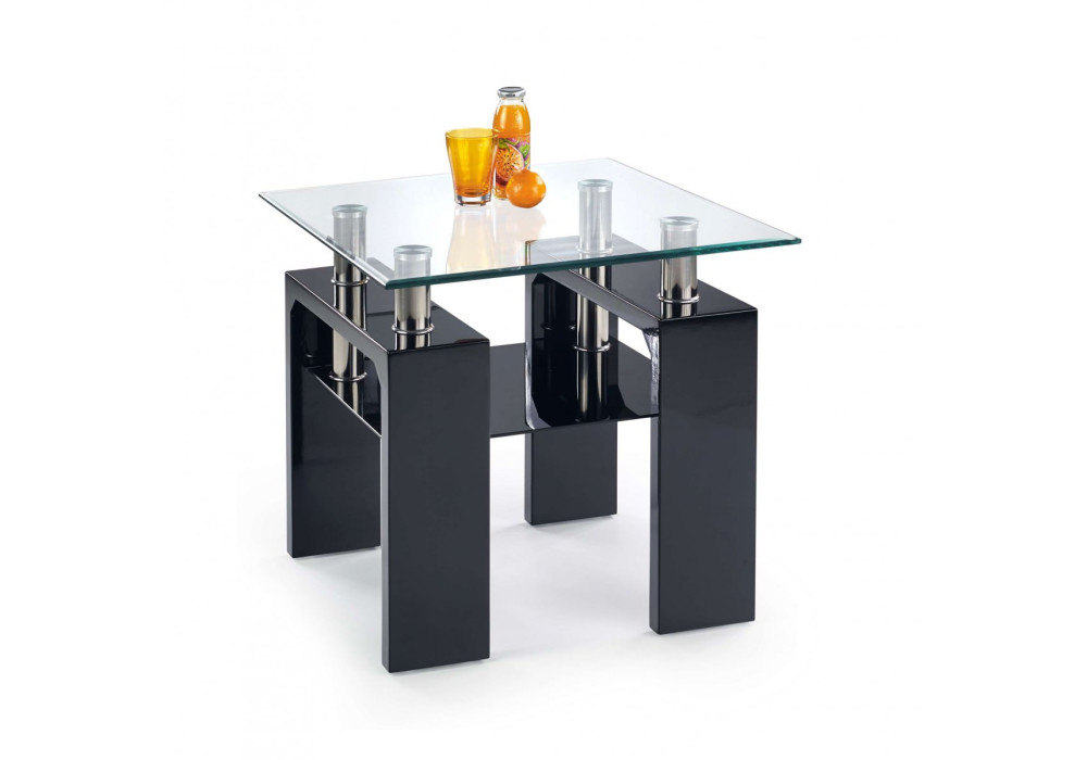 Стол журнальный HALMAR DIANA H KWADRAT чёрный, 60/60/55