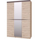 Шкаф трехдверный ШР-3 Тиана с зеркалом (Дуб Бонифаций / Вольфрам)   фабрика Браво Мебель