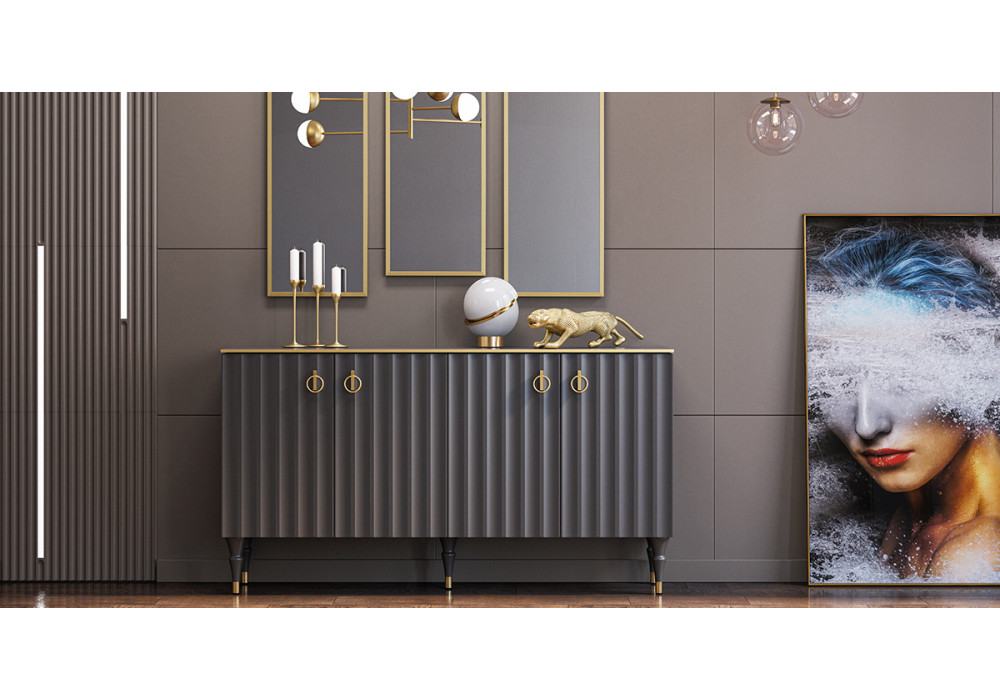 Тумба МН-043-04 МС ЛОРЕНСО (Графит) Мебель-Неман