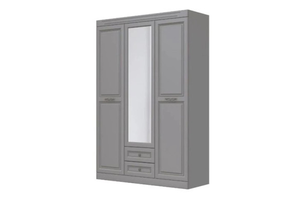 Шкаф Олимп ШР-3 (Серый шифер/Антрацит)  фабрика Браво Мебель