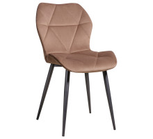 СТУЛ ОЛМЕКО ДОРА (ВЕЛЮР ТЕНЕРИФЕ КОРИЦА/ЧЕРНЫЙ)