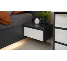 Тумба Мишель 1ящ (2шт) (Антрацит/белый жемчуг)  фабрика Империал 