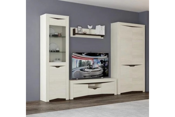 Модульная гостиная "Лючия" (бетон пайн белый/венге)  фабрика Олмеко Вар2