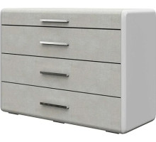 Комод  Вива 4ящ. (Белый/Белый глянец, Платина) фабрика Браво Мебель