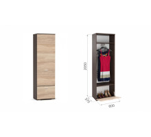 Распашной шкаф Виола (венге/дуб сонома)  фабрика Империал 