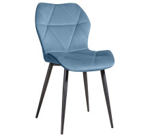 СТУЛ ОЛМЕКО ДОРА (ВЕЛЮР ТЕНЕРИФЕ ДАСТИ БЛЮ/ЧЕРНЫЙ)