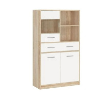 Комод-витрина Стелс (Дуб сонома/белый)  фабрика Империал 