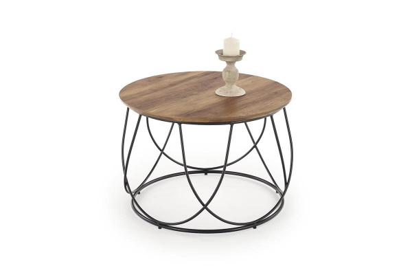 Стол журнальный HALMAR NUBIRA орех/черный, 60/41