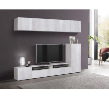 Стенка Прага-5 (белый/бетон пайн белый)  фабрика Олмеко 