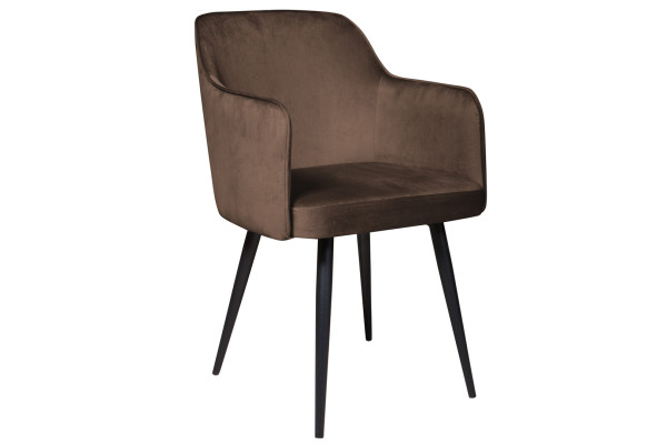 СТУЛ ОЛМЕКО РИО (ВЕЛЮР ТЕНЕРИФЕ ШОКОЛАД/ЧЕРНЫЙ)