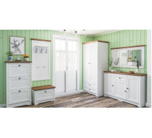 Прихожая МС ТИВОЛИ (Белый структурный/Дуб Стирлинг) Мебель-Неман