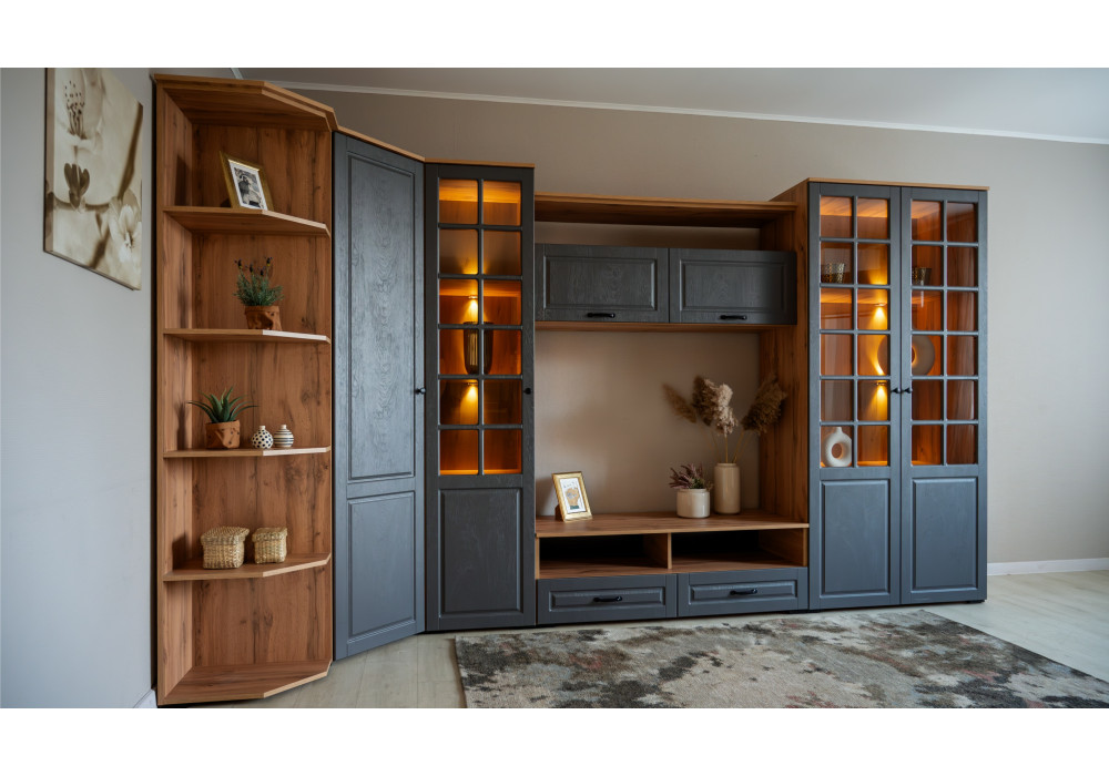  Гостиная  Лацио Сканди угловая (Вотан/сканди графит) фабрика Империал 