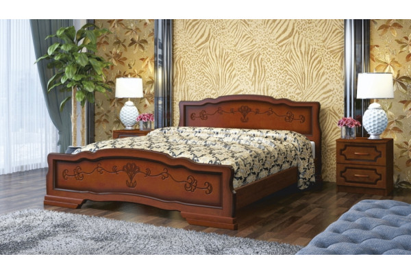 Кровать "Карина-6"   орех 90х200