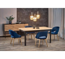 Стол обеденный HALMAR FLORIAN раскладной, дуб артизан/черный