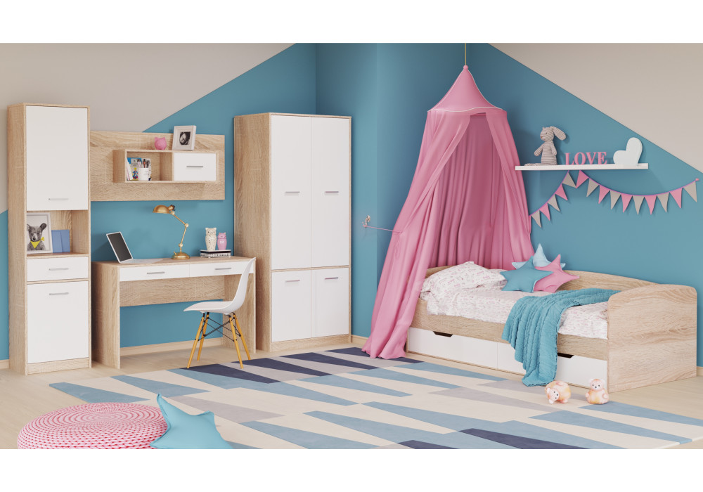 Модульная детская "Стелс" (Дуб сонома/белый) фабрика Империал 