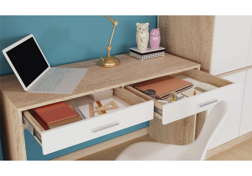 Модульная детская "Стелс" Вариант 3 (Дуб сонома/белый) фабрика Империал 