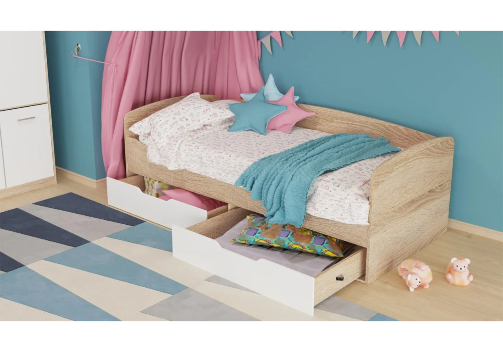 Модульная детская "Стелс" (Дуб сонома/белый) фабрика Империал 