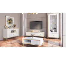 Гостиная МС ЛЮКСОР (Белый глянец/белый) Мебель-Неман