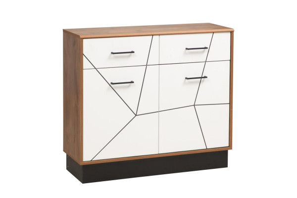 Комод 54.07 Гамма  (ш.1000) (таксония/черный/ПВХ белый) Фабрика Олмеко