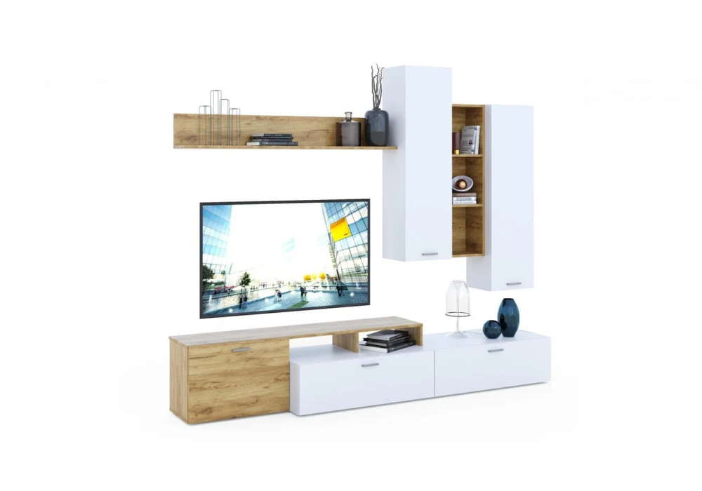 Гостиная Невио 1 (Дуб крафт золотой/белый) фабрика Империал 