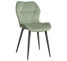 СТУЛ ОЛМЕКО ДОРА (ВЕЛЮР ТЕНЕРИФЕ НЕФРИТ/ЧЕРНЫЙ)