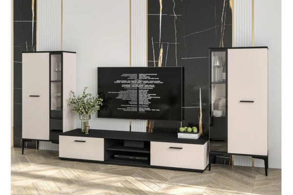 Гостиная Neo - 8 (Черный/Персидский жемчуг) фабрика Интерлиния