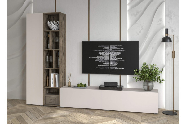 Гостиная Neo - 9 (Дуб веллингтон/Персидский жемчуг) фабрика Интерлиния