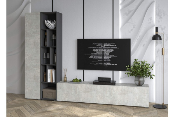 Гостиная Neo - 9 (Антрацит/Бетон лайт) фабрика Интерлиния