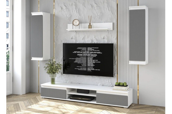 Гостиная Neo 10 (Белый платинум/Серый) фабрика Интерлиния