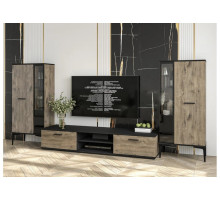 Гостиная Neo - 8 (Черный/Дуб веллингтон) фабрика Интерлиния