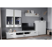 Гостиная Neo - 1  (Белый платинум/Белая шагрень)  фабрика Интерлиния  