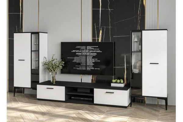 Гостиная Neo - 8 (Черный/Белый платинум) фабрика Интерлиния