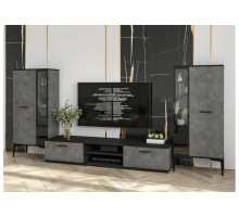 Гостиная Neo - 8 (Черный/Бетон портленд) фабрика Интерлиния