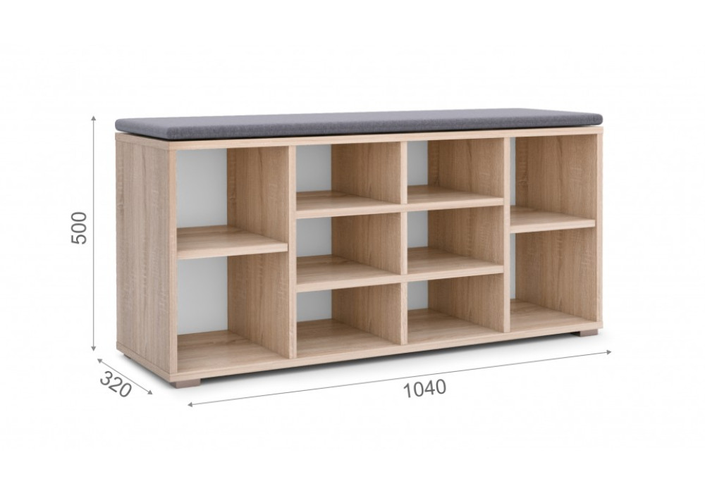  Тумба для обуви Аризона Дуб сонома (грей) фабрика Империал