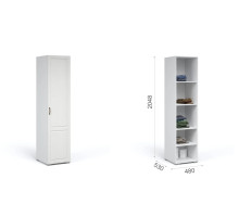 Пенал"Лацио" (ЛВ и ПР) (Белый/белое дерево) фабрика Империал 