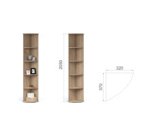 Стеллаж угловой Виола  (дуб сонома)  фабрика Империал 