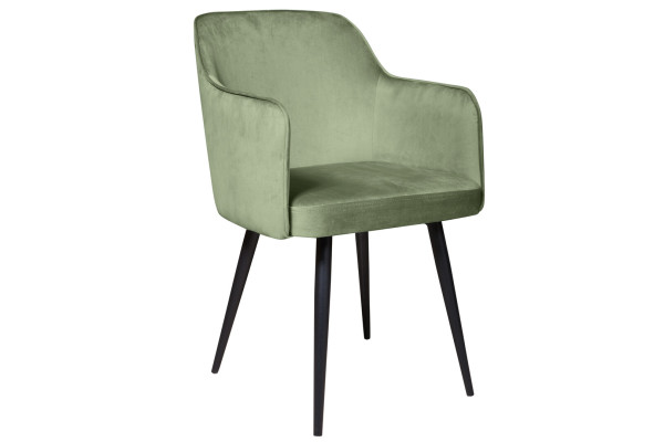 СТУЛ ОЛМЕКО РИО (ВЕЛЮР ТЕНЕРИФЕ НЕФРИТ/ЧЕРНЫЙ)