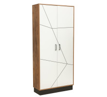 Шкаф комбинированный 54.14 Гамма (таксония / черный / ПВХ белый) Фабрика Олмеко