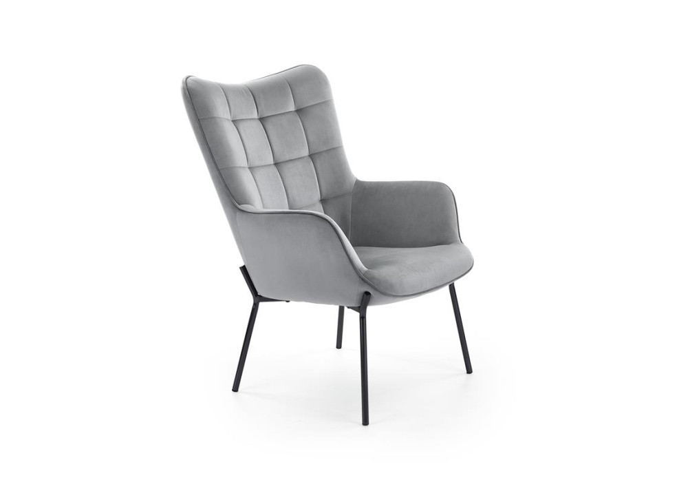 Кресло HALMAR CASTEL серый/черный