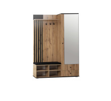 Прихожая  51.22 ЛИБЕРТИ H=20 ( дуб вотан/черный) фабрика Олмеко 