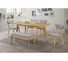 Стол обеденный SIGNAL BRANDO 120 раскладной, дуб, 120-160/80/75