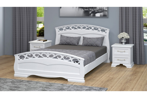 Кровать "Грация-1"  белый античный 90х200
