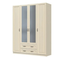 Шкаф ШР-4 платье и бельё Кантри (ЛАК) (Слоновая кость) фабрика Браво Мебель