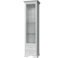Шкаф с витриной 1 дверь 1 стекло Грация  (Белый/Белый)  фабрика Браво мебель